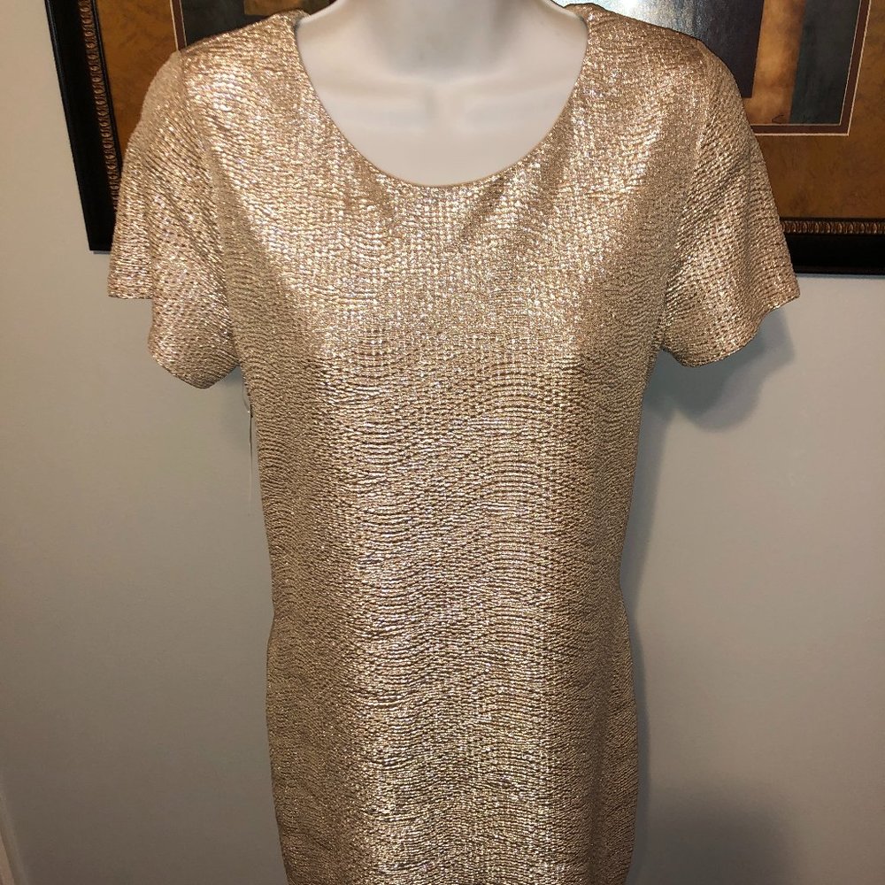 NWT Sage Women's Gold Dress